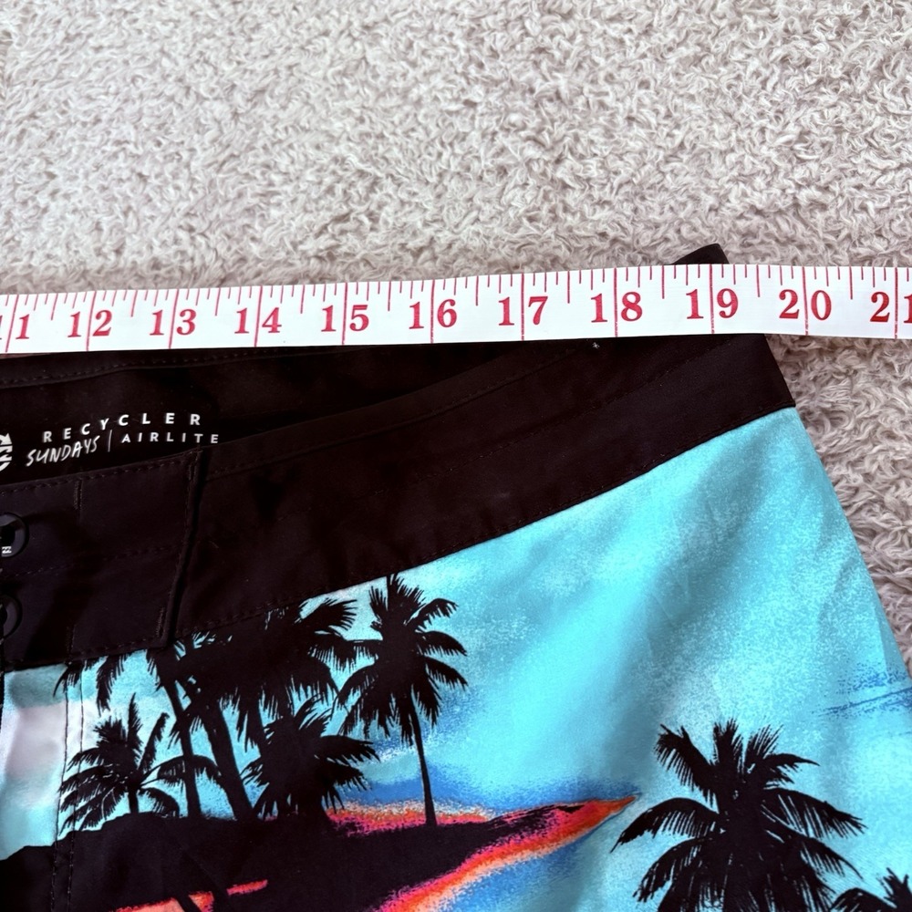 Billabong Board Shorts Sundays Airlite Mens Blue Black Tropical Size 38 Beach - Picture 5 of 12
